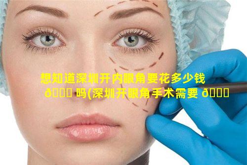 想知道深圳开内眼角要花多少钱 🐝 吗(深圳开眼角手术需要 🕊 多少钱)